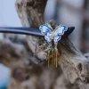 Butterfly tassel hairpin