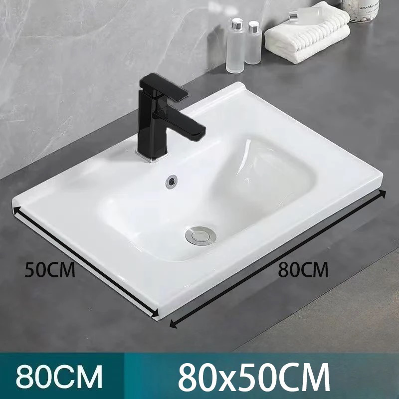 lavabo de baño armario lavabo semicrustado de alta temperatura cerámica integral lavabo de baño lavabo de baño único