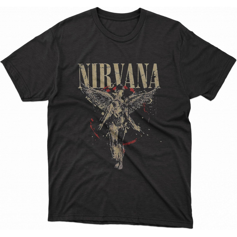 European Size Cotton Tgrayce Nirvana ™ In Utero Angel Splatter T-Shirt - by European Size Cotton Tgrayce Nirvana ™ In Utero Angel Splatter T-Shirt - by