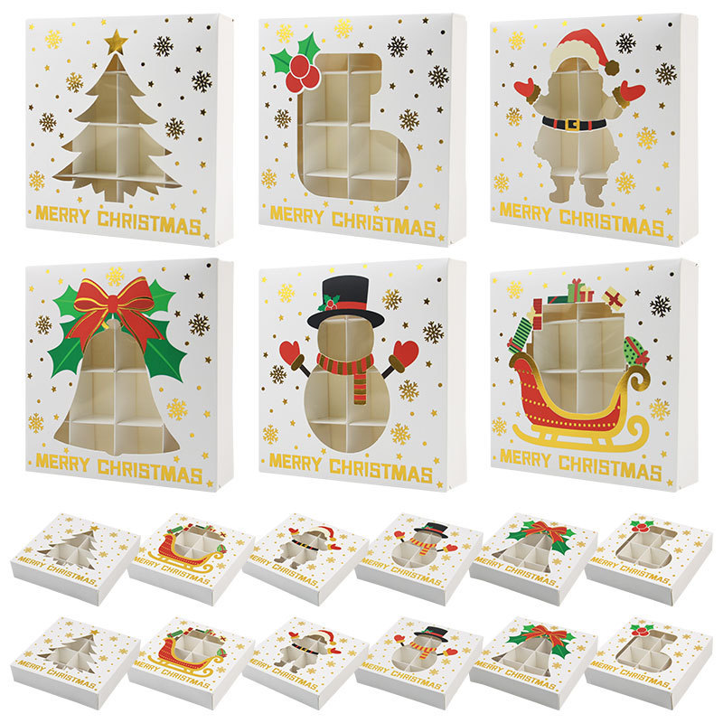 クロスボーダー Amazon クリスマスホットスタンピングチョコレートボックス洋菓子包装箱クリスマスイブケーキボックスギフトキャンディボックス|undefined