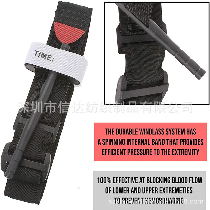 Venta directa de fábrica al aire libre CAT táctico torniquete giratorio operación de una mano ajustable torniquete de hebilla de rescate