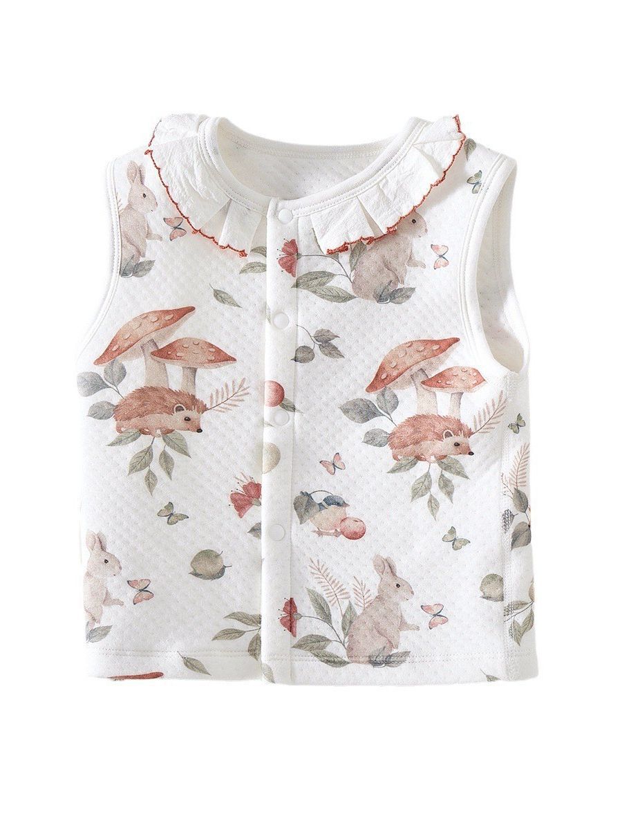 Bebé chaleco Primavera, Otoño e Invierno ropa exterior bebé chaleco cálido acolchado recién nacido niños pequeño chaleco niña chaleco