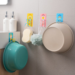 卡通不鏽鋼臉盆架免打孔收納置物架浴室廚房壁掛毛巾掛架臉盆掛架