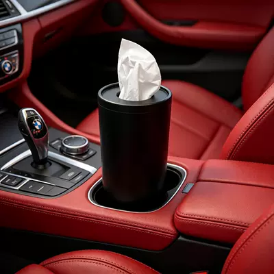 Car tissue box/set Holder for Car, Round Aluminum