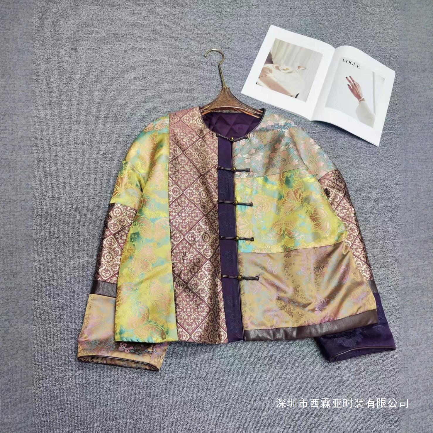 深圳原创秋冬百家衣拼接皮棉服版型百搭不挑人保暖外套不退换