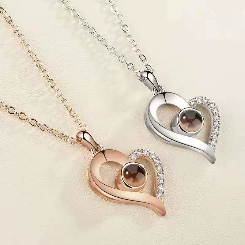 Metal necklace, ring
