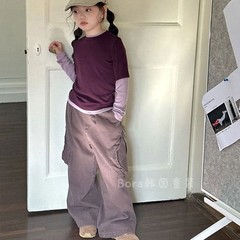 女童秋季套装2025新款儿童t恤长袖洋气潮流上衣中大童休闲两件套1