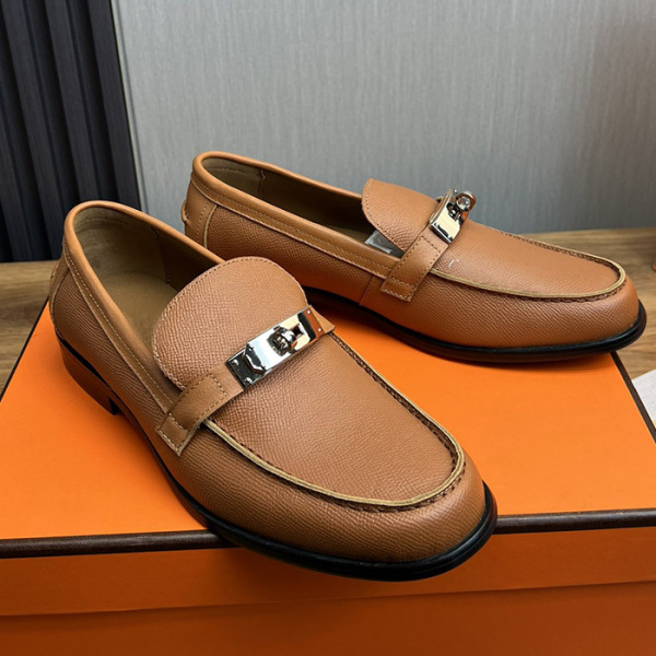 Men's fashionable comfortable casual leather loafers English style