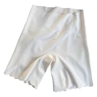 Бесшовные защитные брюки Ice Silk, женские летние тонкие, защищающие от воздействия, с высокой талией, износостойкое нижнее белье, брюки для живота, три штана без завивки