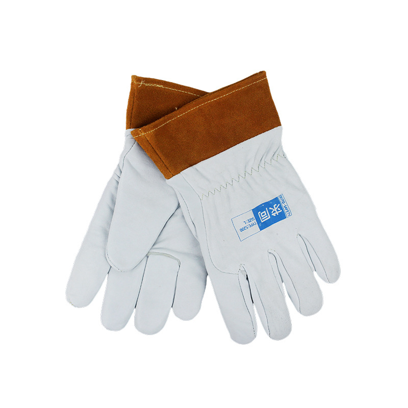 求同5200氩弧焊接手套羊青皮牛皮烧焊手套焊接批发耐磨防滑隔热