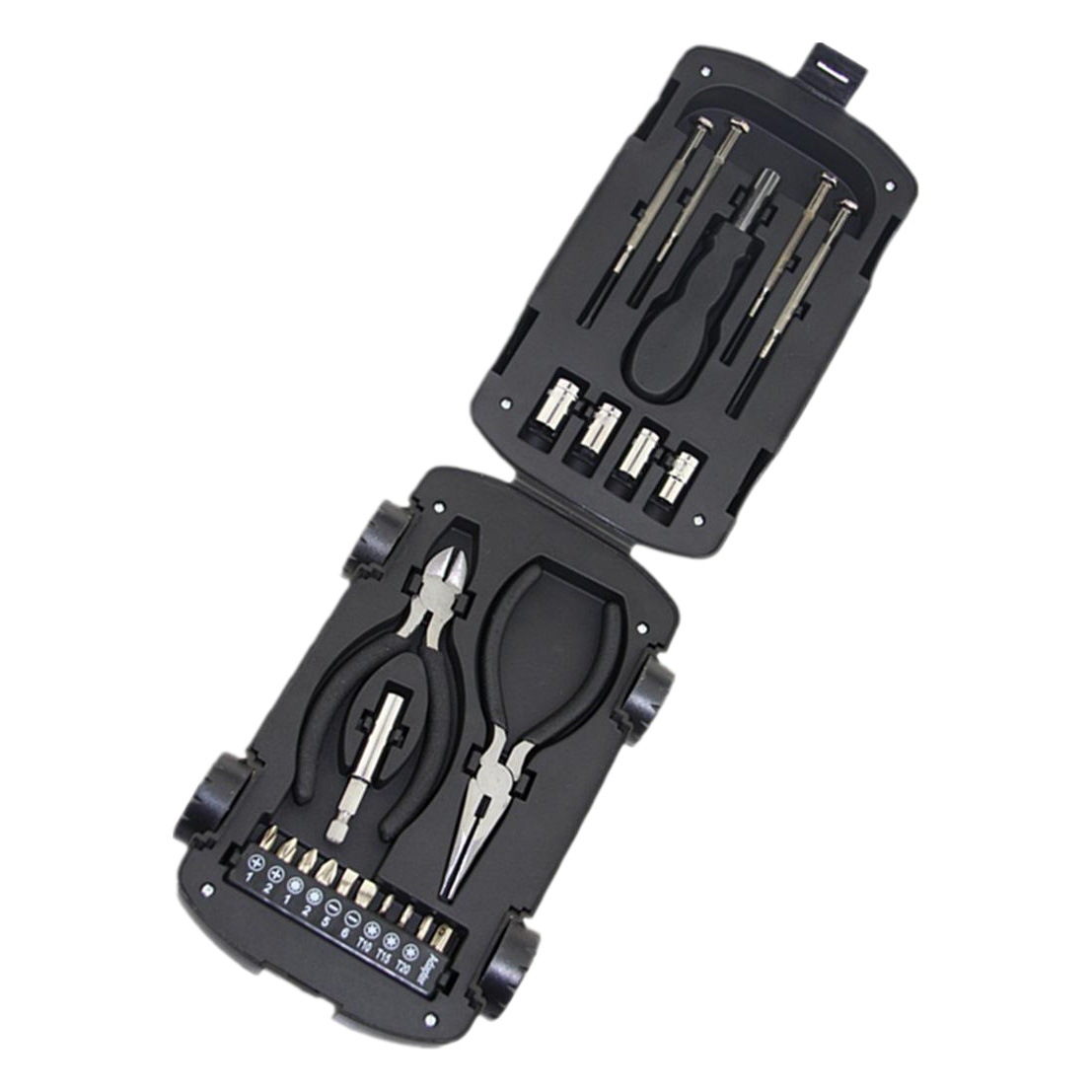 Venta directa de fábrica de Venta caliente en forma de coche de herramientas de hardware conjunto 22-en-1 de tipo de coche de herramientas de hardware