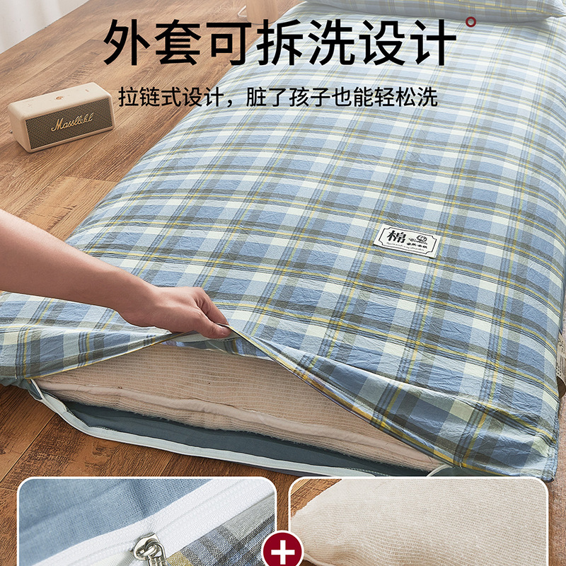 学生宿舍新疆棉花床垫软垫棉絮可拆洗单人住校专用垫被褥子90x190|undefined