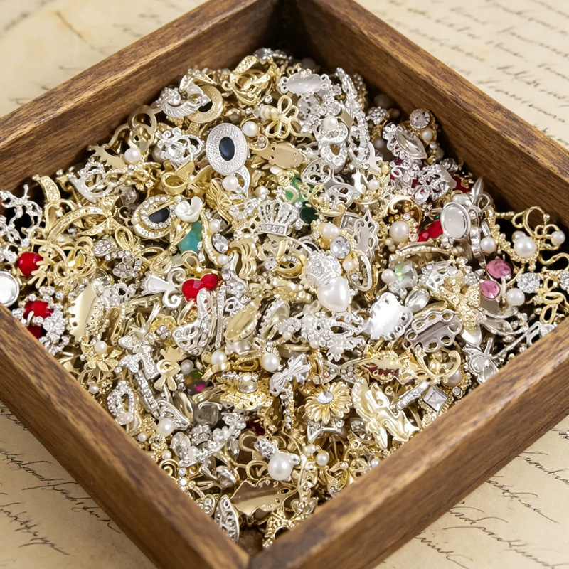 100Pcs Nail Art Decorations Wholesale by the Pound, Alloy Rhinestones and Pearls Mixed Pack, High Color Retention DIY Nail Accessories Wholesale 100Pcs Nail Art Decorations Wholesale by the Pound, Alloy Rhinestones and Pearls Mixed Pack, High Color Retention DIY Nail Accessories Wholesale