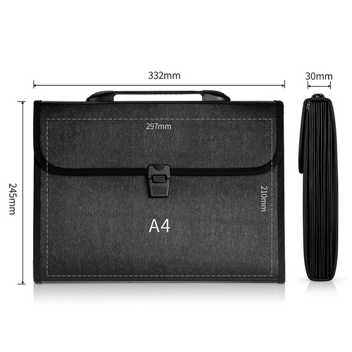 Deli A4 organ bag 5232 office handbag 13-grid folder information storage bag student test paper holder