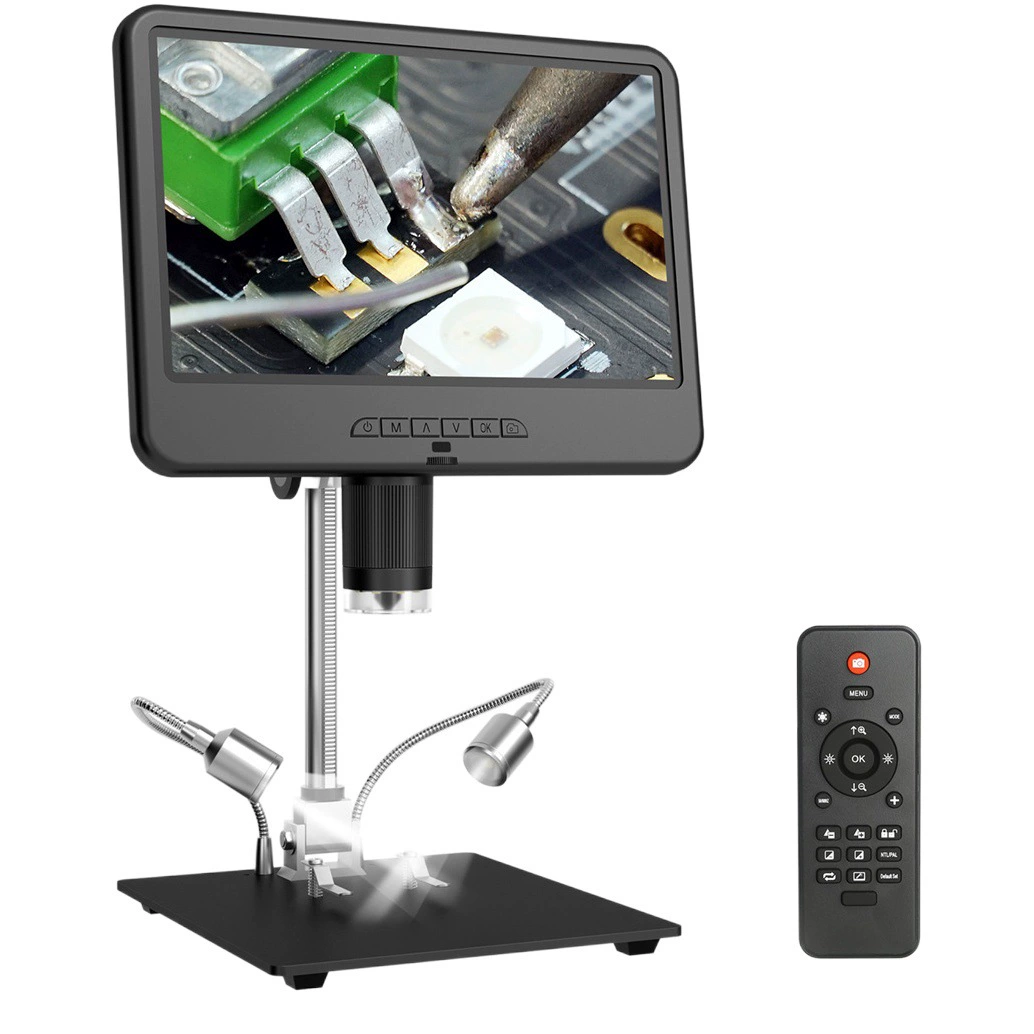 Трансграничный оптовый цифровой микроскоп HD 10,1 дюймов мобильный телефон часы ремонт электронный микроскоп цифровой 1200