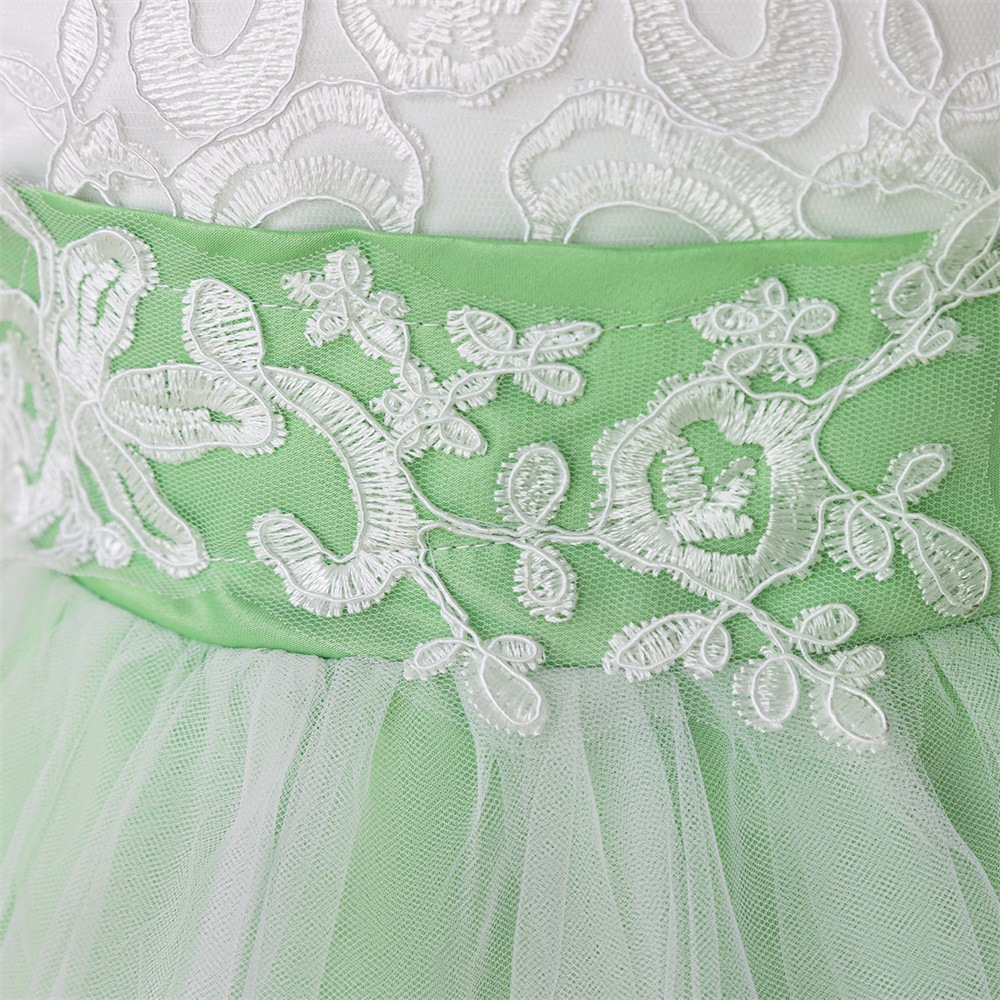 Amazon comercio exterior vestido infantil nuevo vestido de novia de niña vestido de princesa de encaje vestido de desfile