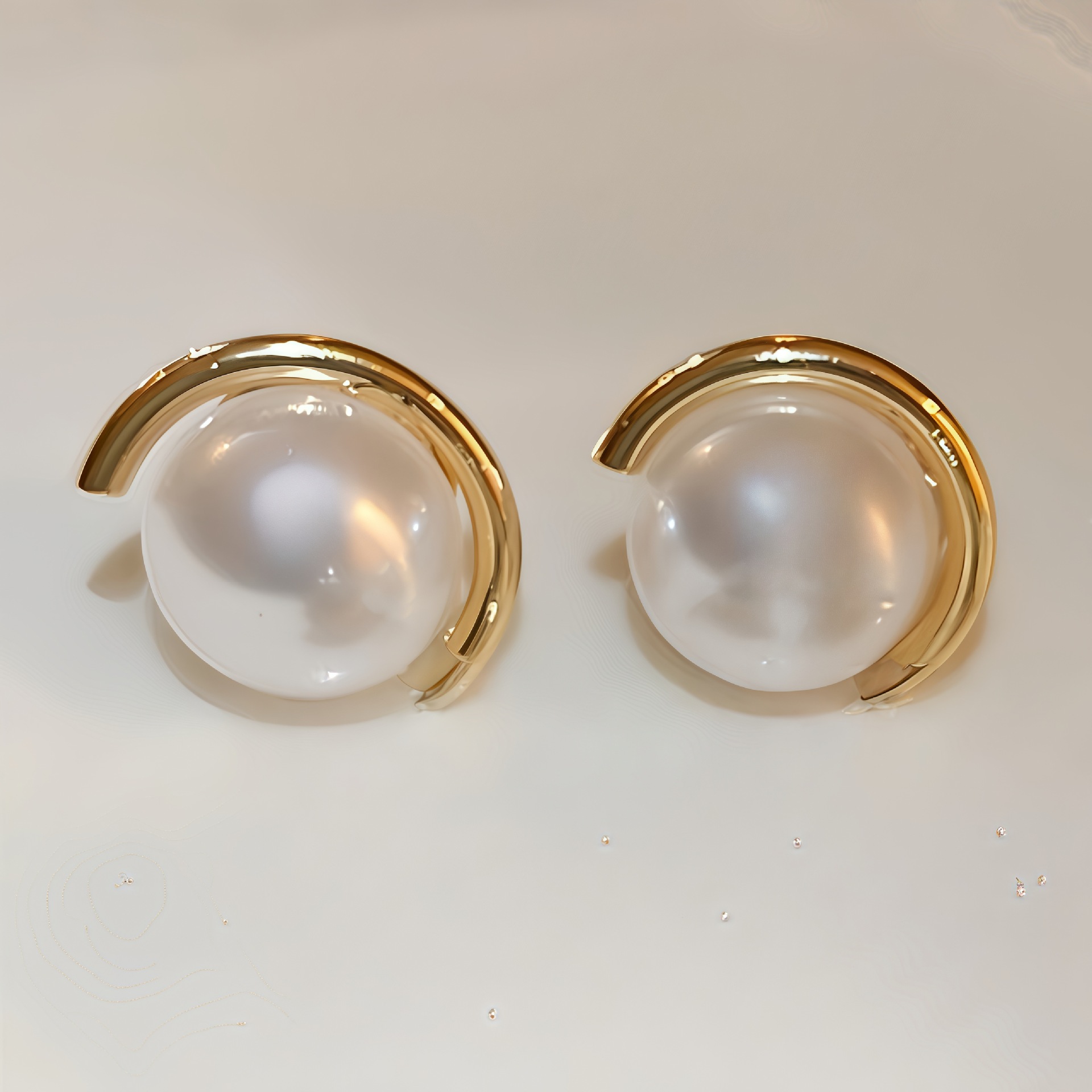 @Oferta especial @ Joyería elegante pendientes simples con lazo de perlas pendientes de moda versátiles de alta gama para mujer pendientes al por mayor