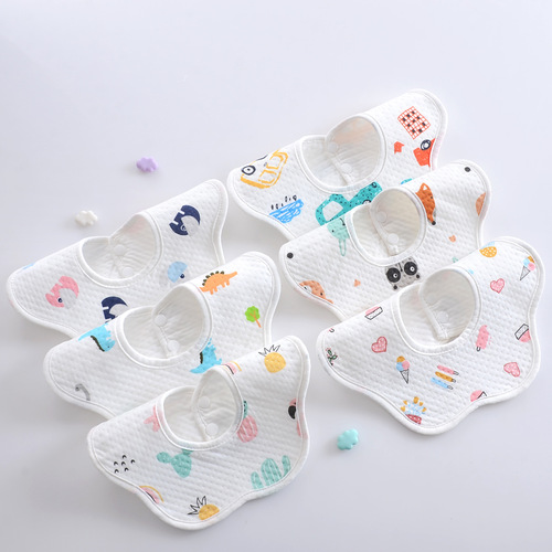 100% cotton gauze bibs, baby and infant saliva towels, all-cotton bibs for babies.