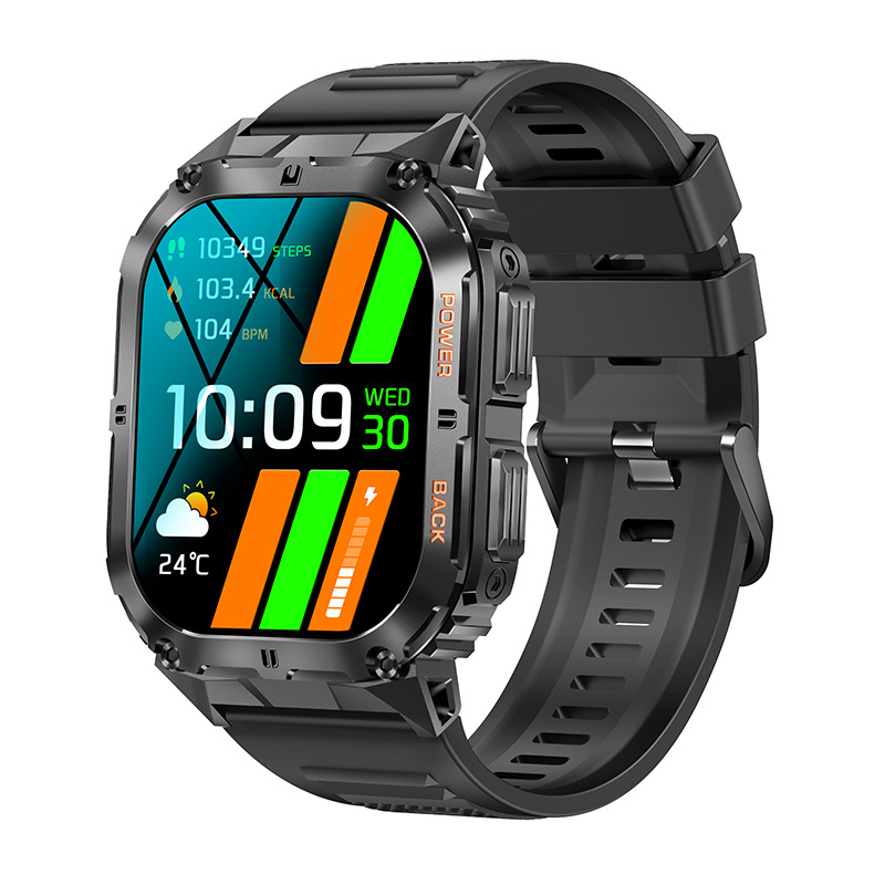 New K61PRO Three-Armed Communication Smart Watch with Music, Weather, 1.96-inch Heart Rate, Blood Pressure, and Blood Oxygen Smart Watch