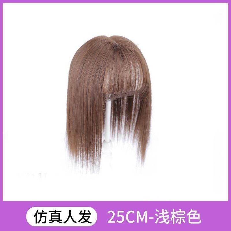 白髪隠し用ヘアピース、女性用トップピース、自然で跡が残らない増毛、軽くて薄いエアバングヘアピース|undefined