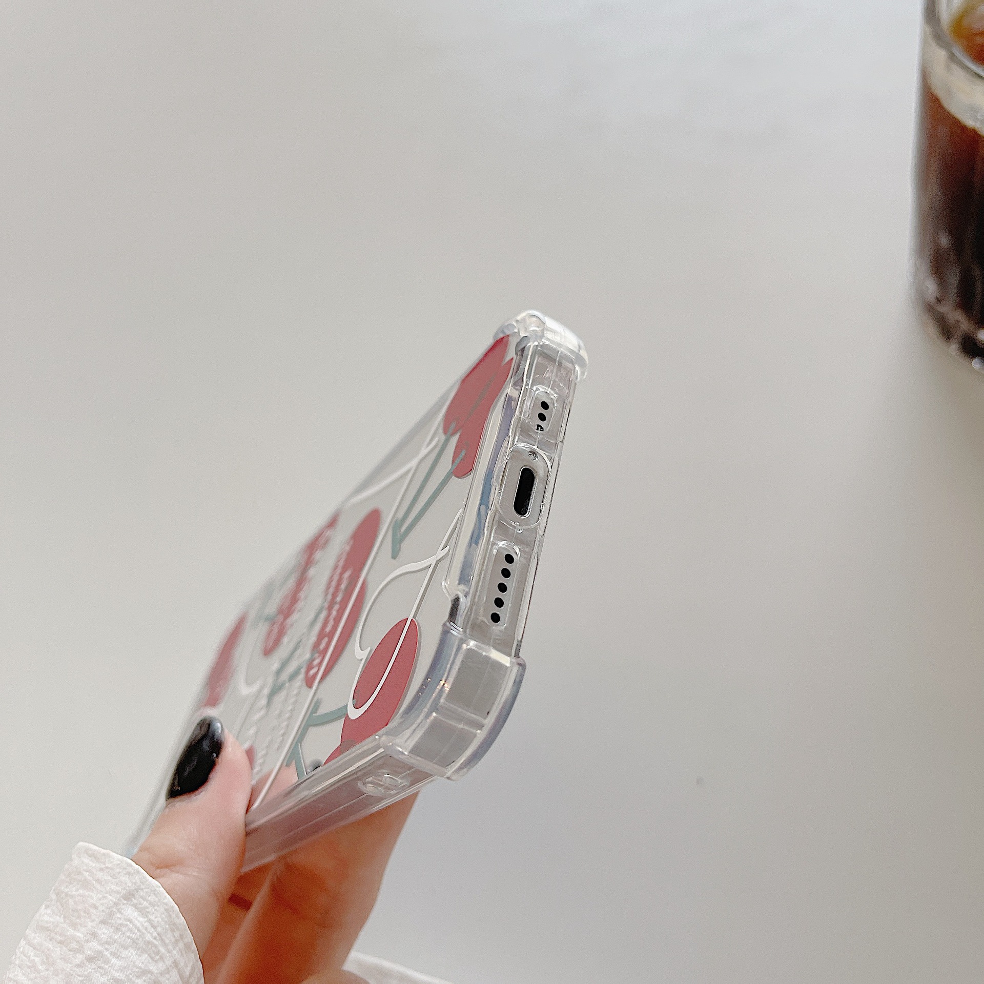 40g Weight Huawei, Xiaomi, iPhone Applicable Brands Phone Cases Classification tpu Material Cherry Pattern Sweet, Simple Style Style Painted Craft Tpu Cherry Painted Sweet Simple Style Phone Cases Phone Accessories 2