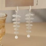 气质百搭银色棕榈树耳环