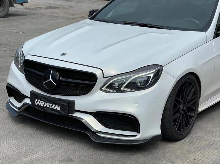 Suitable for Mercedes-Benz E-Class W212 Modification to E63 Front and Rear Bumpers, Carbon Fiber Front Lip, Side Skirts, Rear Lip, Rear Wing, and Hood