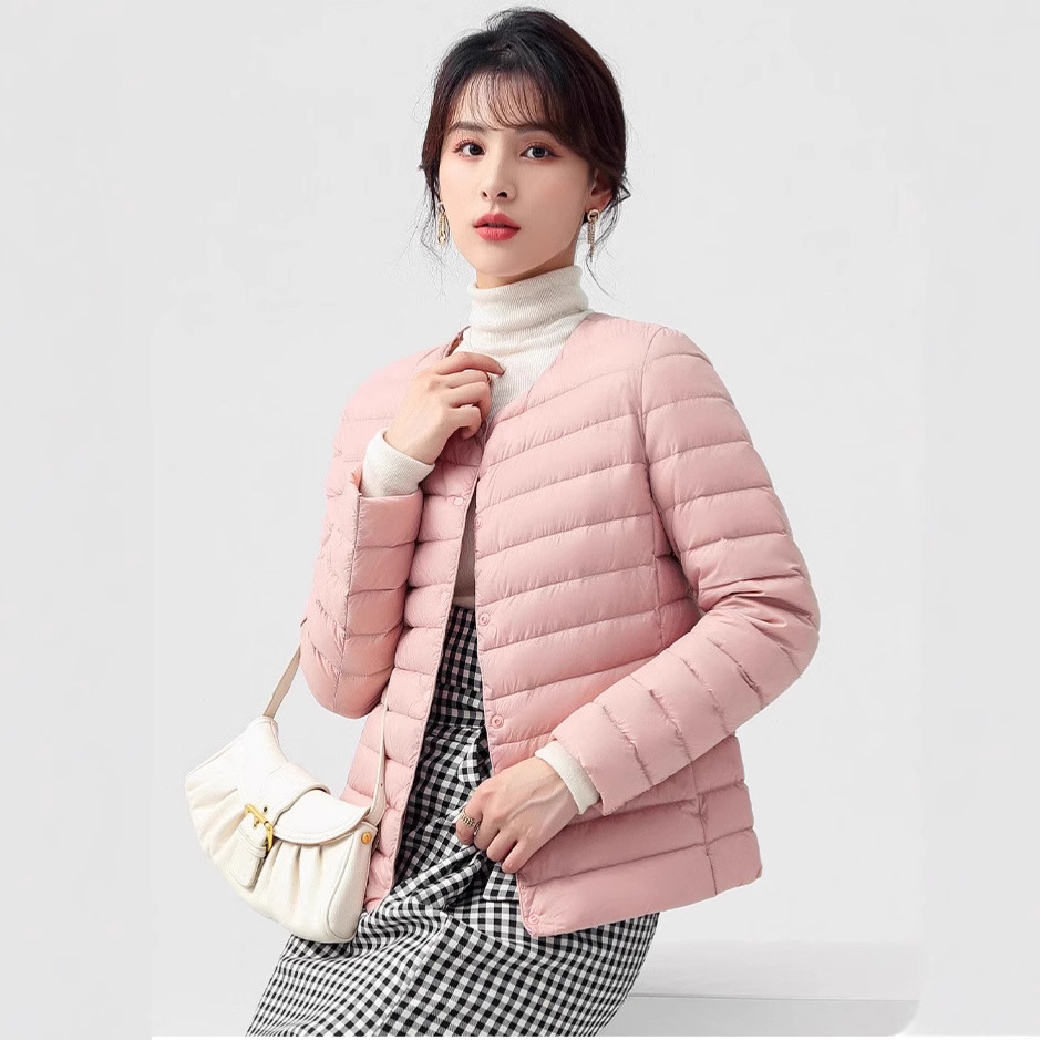 2025跨境新款轻薄羽绒棉服外套女秋冬羽绒服内胆轻型薄款时尚保暖