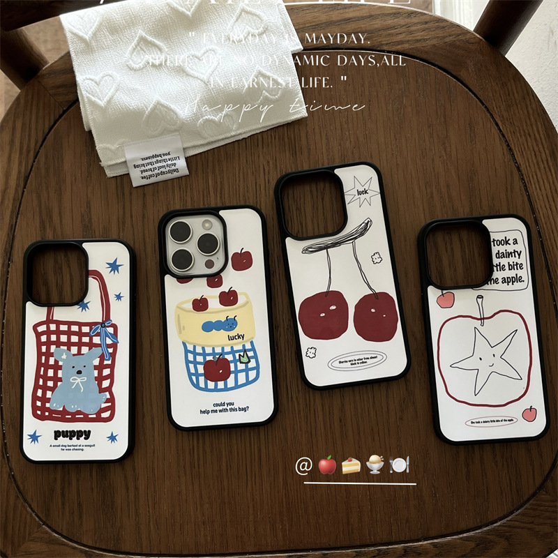 Creative ins Cherry Star Illustrator Funda para teléfono iphone15 16ProMax Files 13/14 Apple 16