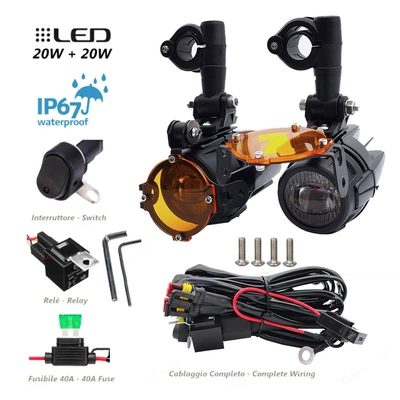 Fog lamp Fog Lights, Universal Motorcycle - orange-light-set