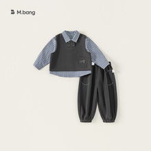 宥宝童装2025秋季新款儿童衣服中小童休闲服男宝宝三件套男童套装