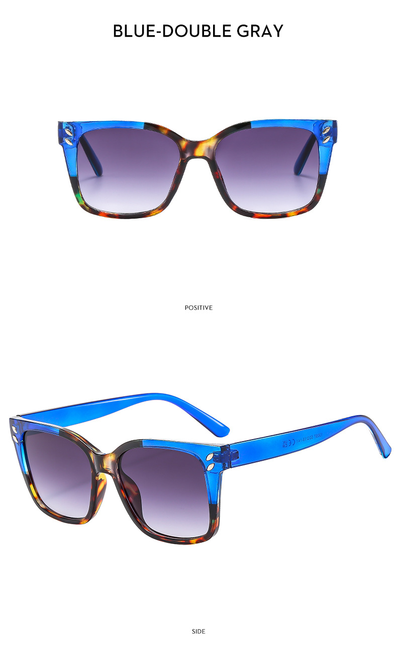 Nuovo abbinamento di colori per uomo e donna, lenti piatte resistenti ai raggi UV, occhiali da sole casual alla moda_voghion.com