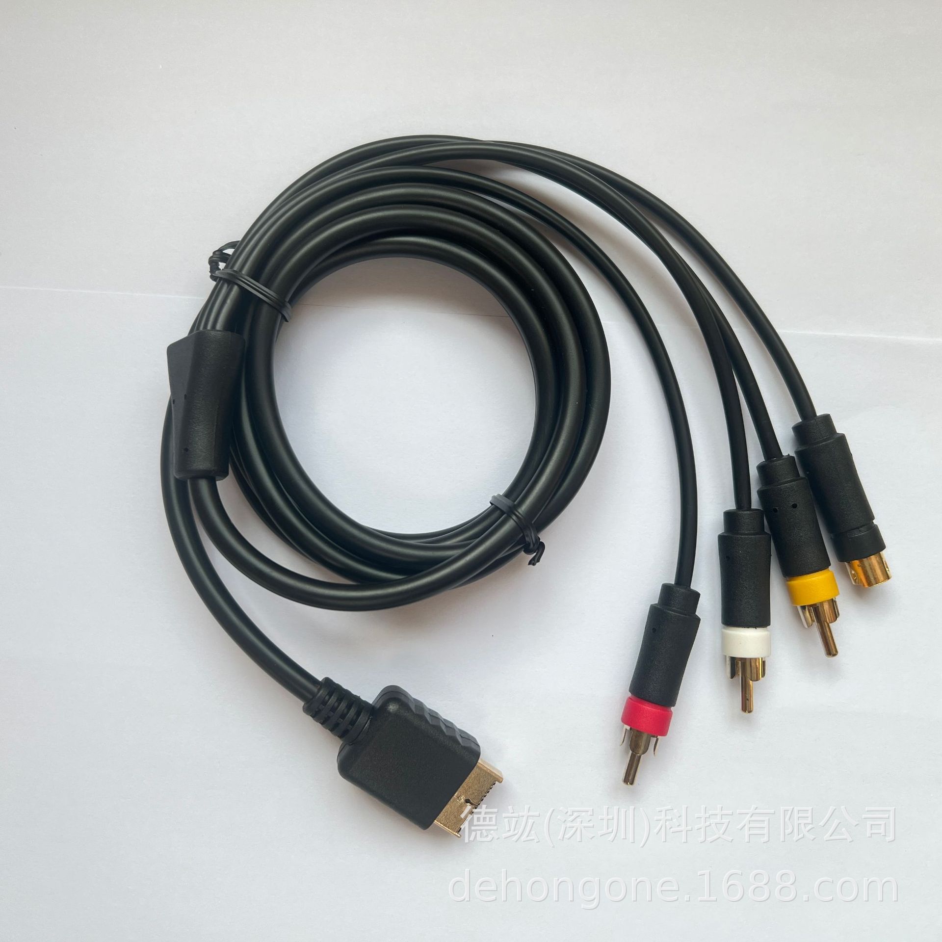 适用于PS  PS1 PS2 PS3   S+AV 线1.8米镀金 PS S-VIDEO