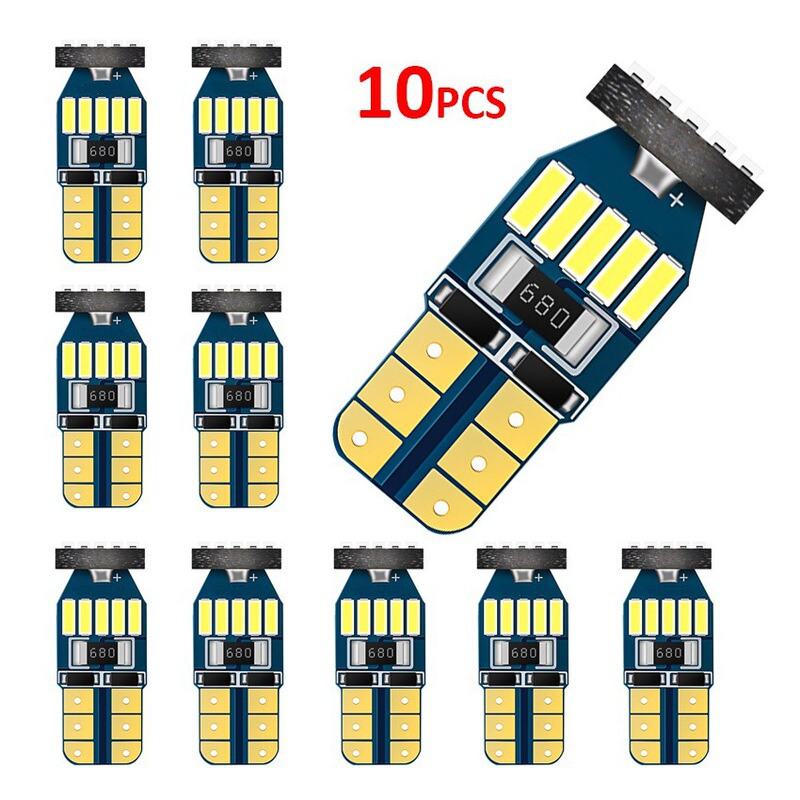 Cross-border new T10 4014 15SMD highlight reading light W5W decoding light LED instrument light license plate light Cross-border new T10 4014 15SMD highlight reading light W5W decoding light LED instrument light license plate light