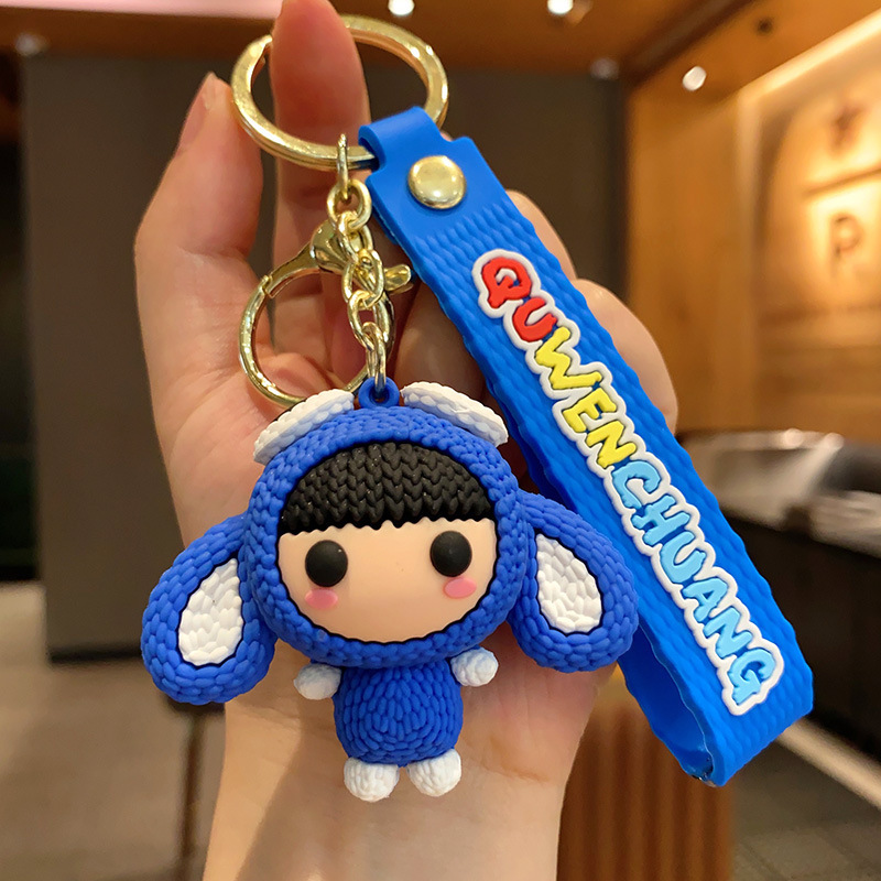 Cordero Minnie llaver adorable gato Dingdong estereoscópio muñeca de silicona colgante pareja bolsa de automóvil colgante regalo