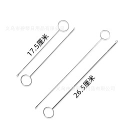かぎ針のひもの通し器の口の金属の環のステンレスの延長の長い輪の針の反里のかぎ針の卸売り