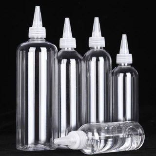 50ml透明尖嘴瓶颜料分装瓶100ml250ml500ml透明塑料瓶乳液挤压瓶
