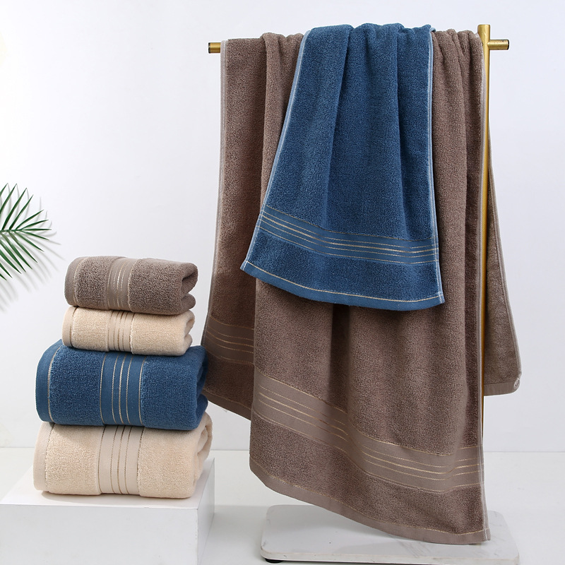 Producent ręczników Gold Thread, hurtowa, 32-warstwowa bawełna z niestandardowym logo, codzienne niezbędne ręczniki prezentowe, ręczniki kąpielowe_voghion.com