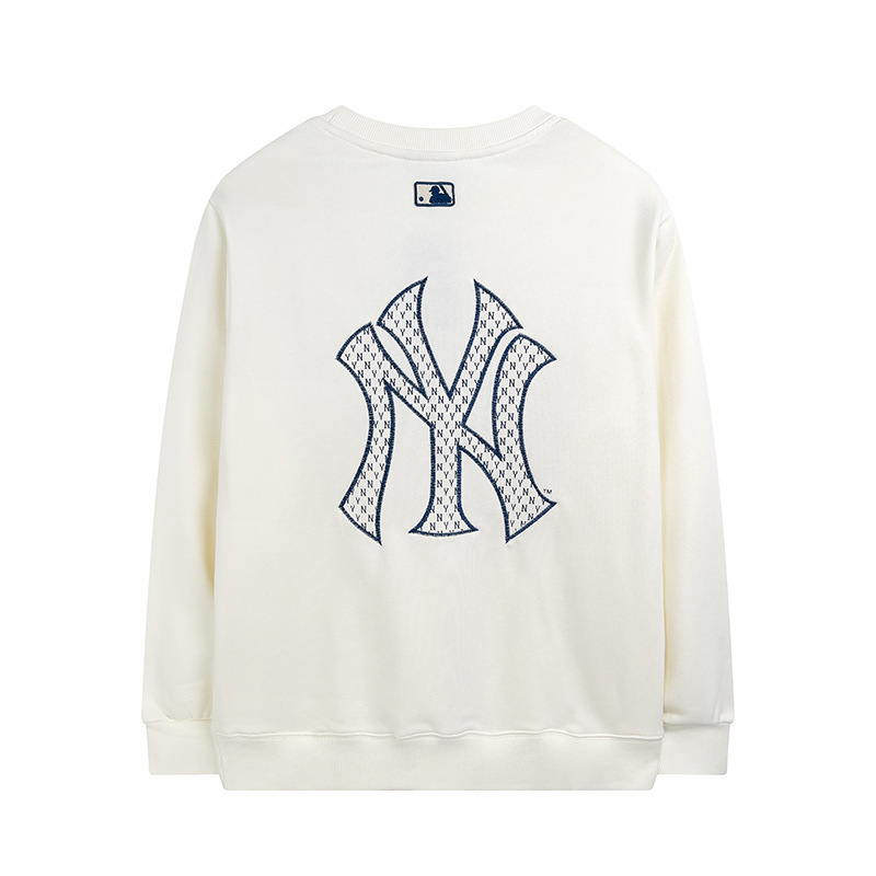 MLB卫衣NY男女圆领男女同款大logo印花ny绣花秋冬毛圈卫衣上衣女|undefined