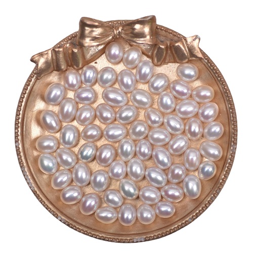 Mirror gloss about 9-10mm half-hole rice beads strong light natural freshwater pearls loose beads diy bare beads jewelry accessories