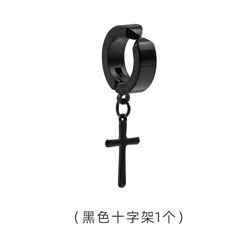 3978#-4 stainless steel black cross (single)