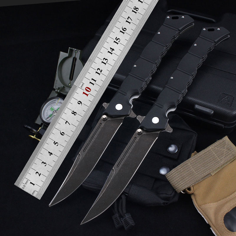 冷钢吕宋折刀水果刀求生折叠刀高硬度军刀随身野营工具刀户外装备