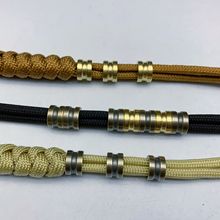 黄铜刀坠配饰手链隔珠项链结尾定位珠钥匙扣绳坠陀螺刀挂件铜做旧