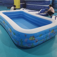 工厂直销PVC充气水池3管3米水池户外游泳池儿童戏水喷水池