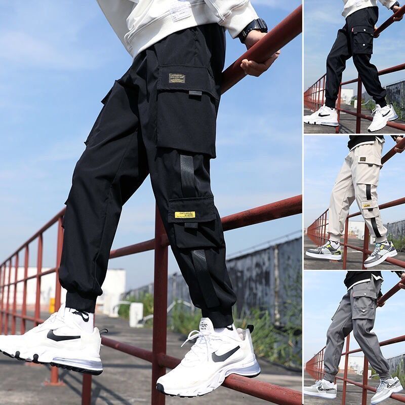 2025 Summer Thin Men's Cargo Pants for Big Men, Loose Fit Work Pants, Jogger Sports Casual Pants