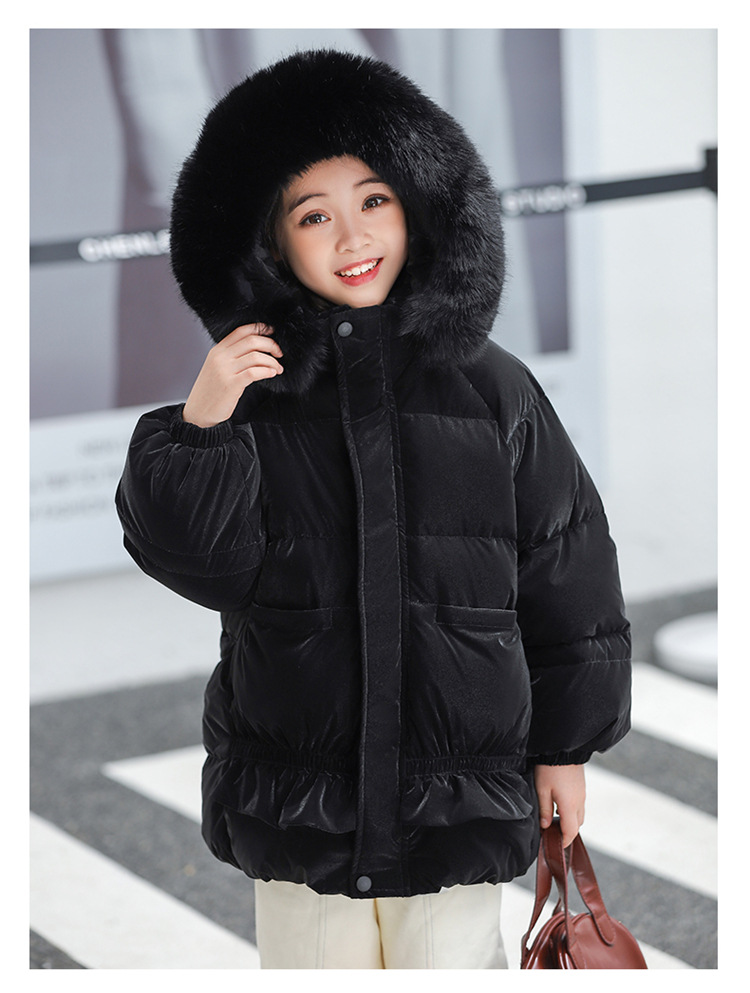 Winter children's New girls' down jacket Mid length thick collar Korean version jacket【_voghion.com