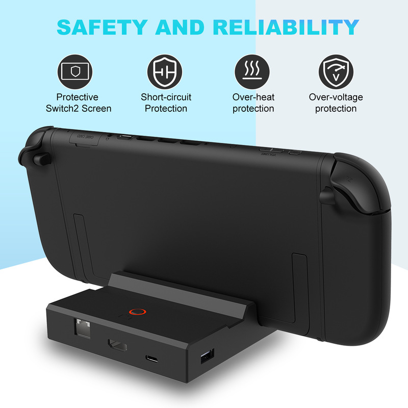Suitable for Original Second Generation Switch 2 Game Console Charging Base Hd Converter Projection Screen Bracket Charging Base
