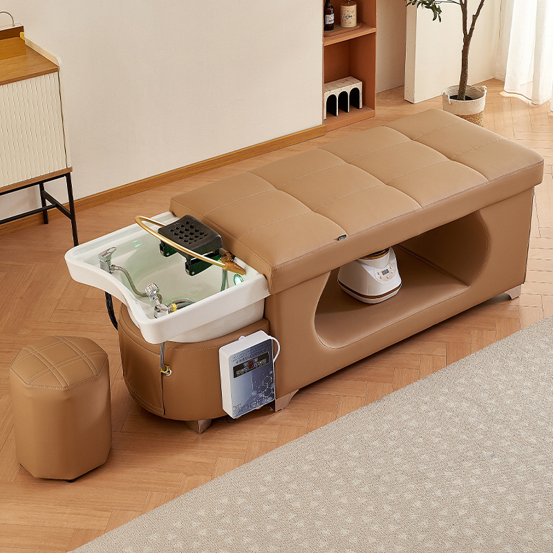 Cama de lavado de cabello de alta calidad, cama de masaje, peluquería, salón de belleza, calentador de agua, ciclo de agua de temperatura constante, fumigación tailandesa