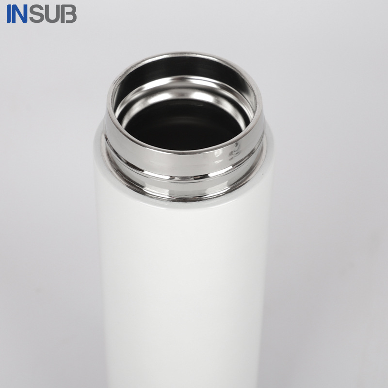 Taza de aislamiento de transferencia de calor Taza de té de acero inoxidable 304 de boca plana Taza de publicidad de recubrimiento en blanco de bricolaje al por mayor