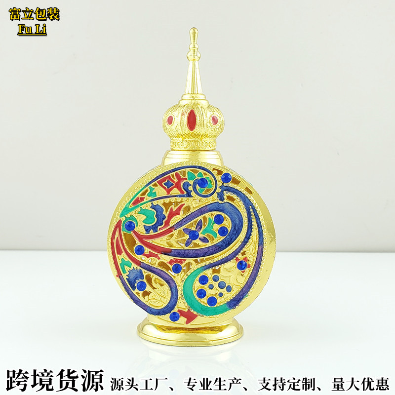 厂家现货香水分装瓶中东阿拉伯精油瓶迪拜香精瓶复古空瓶12ML批发